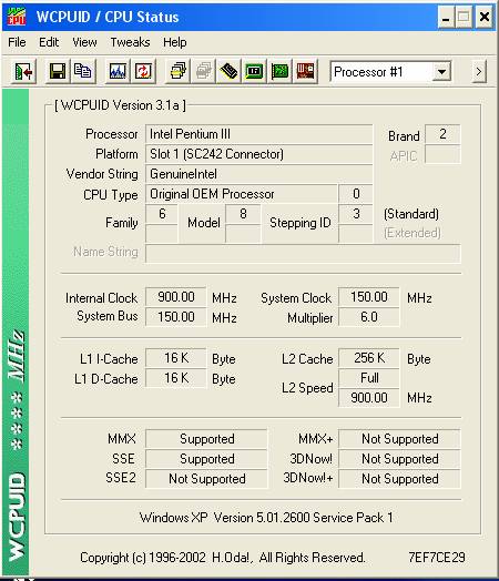 Intel Pentium 3 800 MHz Benchmark