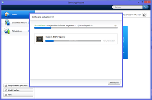 SW Update von Samsung und funktionierendes Windows sind Voraussetzung