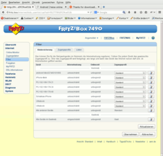 Fritzbox 7490 - Kindersicherung, um Zugänge zu beschränken