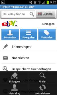 eBay App ausloggen
