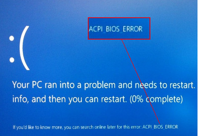 ACPI BIOS ERROR - Windows 10