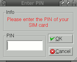 umtsmon - PIN eingeben