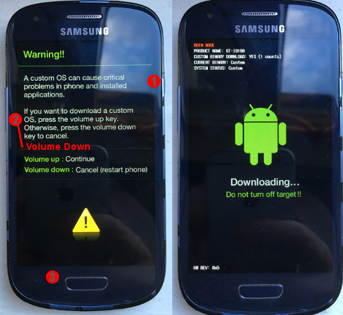 Samsung Galaxy S3 mini im ODIN-Mode