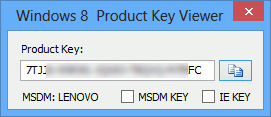 Windows 8 Product Key Viewer